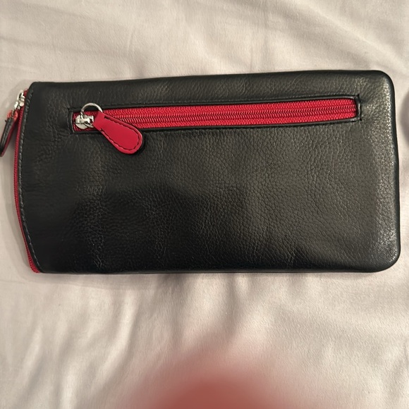 NWOT Leather Soft Sunglasses Case black/white - Picture 2 of 4